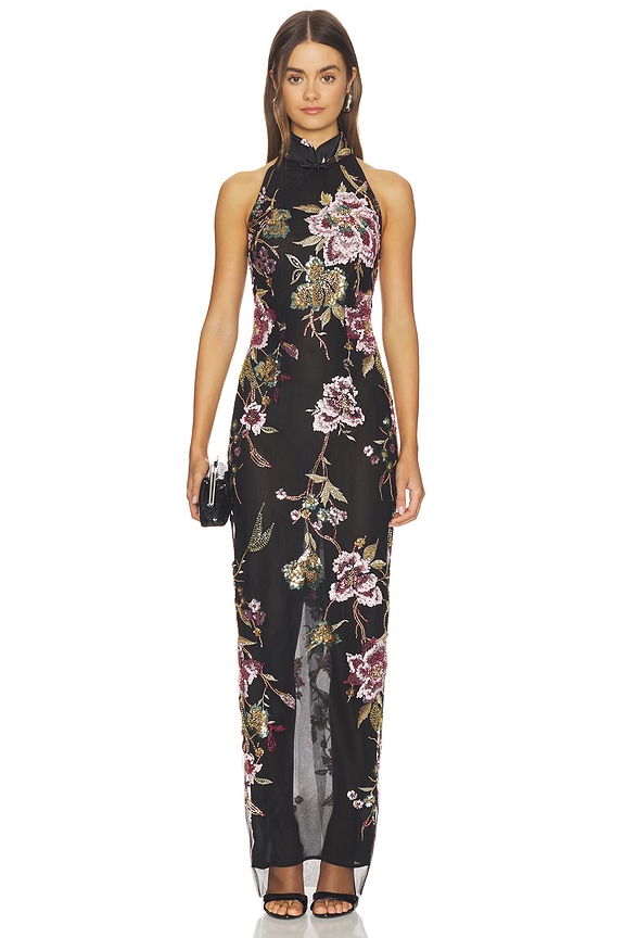 view 1 of 4 VESTIDO PARKER in Black Multi