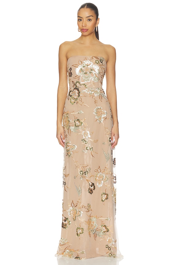 view 1 of 4 Pippa Maxi Dress in Taupe Multi