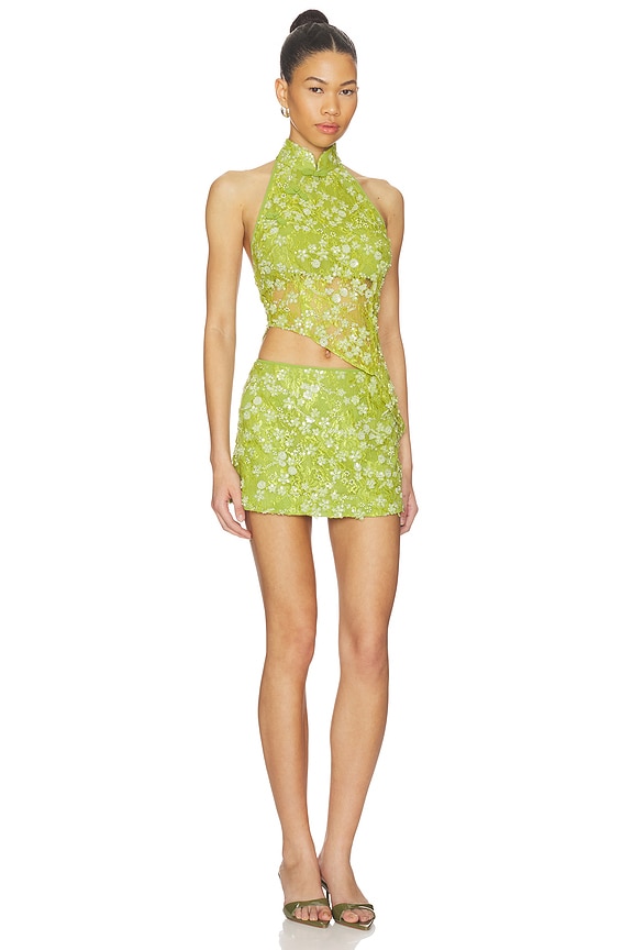 view 2 of 4 Tilly Beaded Set in Green Emerald