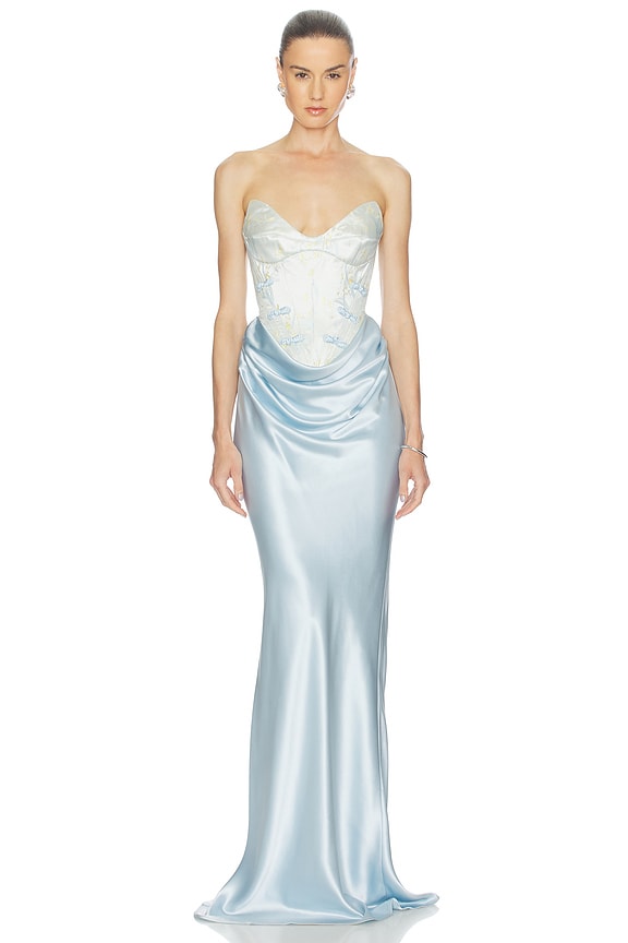 view 1 of 3 ROBE DE SOIRÉE SANDRINE in Pale Blue