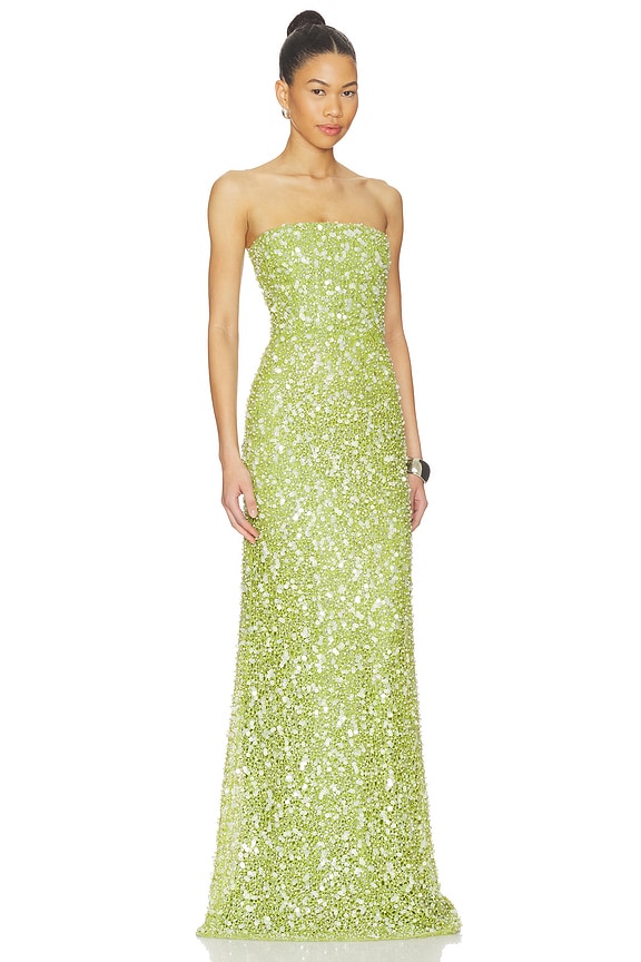 view 2 of 6 ROBE COURTNEY in Green Emerald