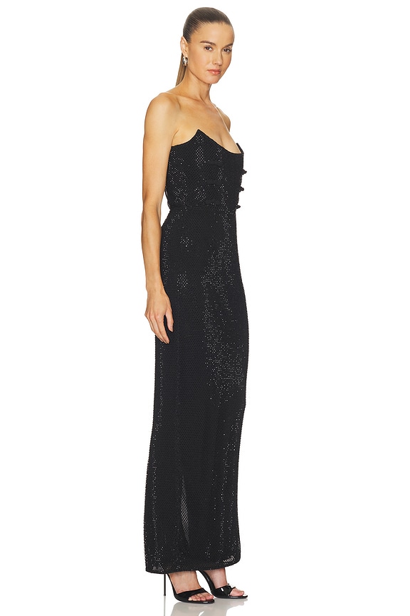 view 2 of 4 Vesper Crystal Gown in Black