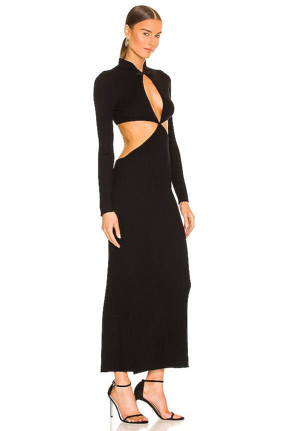 view 2 of 3 Demi Cut Out Knit Dress in Black