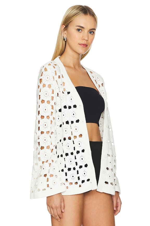 view 2 of 4 CHAQUETA DE PUNTO DE GANCHILLO MYKO in White