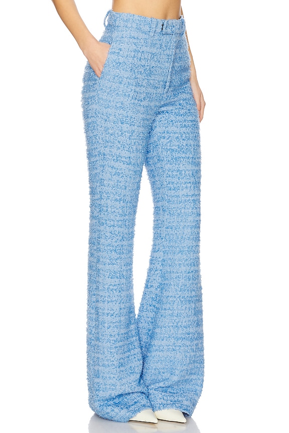 view 2 of 6 Asha Tweed Pant in Cornflower Blue