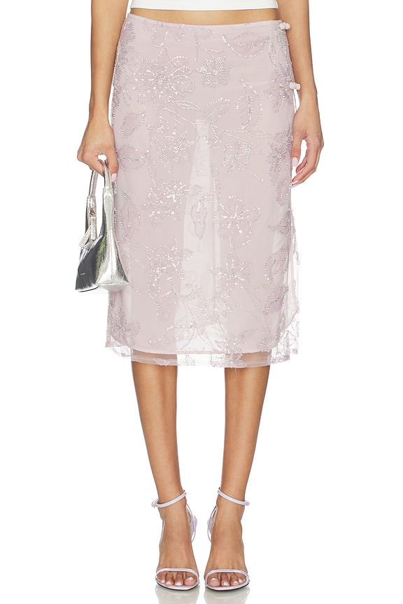 view 1 of 6 FALDA MIDI GRACE in Solf Lilac