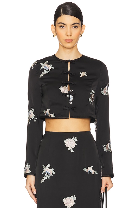 view 2 of 6 TOP BRODÉ MIRA in Black