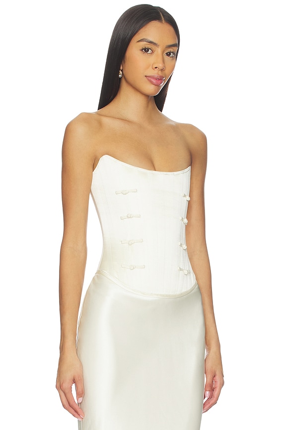 view 2 of 4 Della Corset Top in Ivory