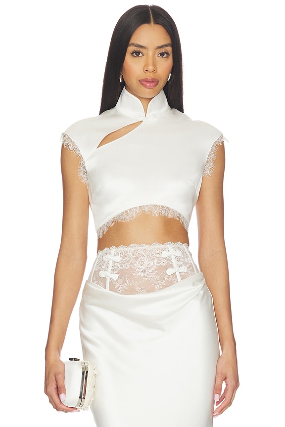 view 1 of 4 Lila Satin Top in Ivory