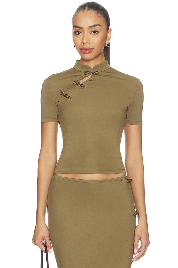 view 1 of 4 Timo Jersey Top in Taupe