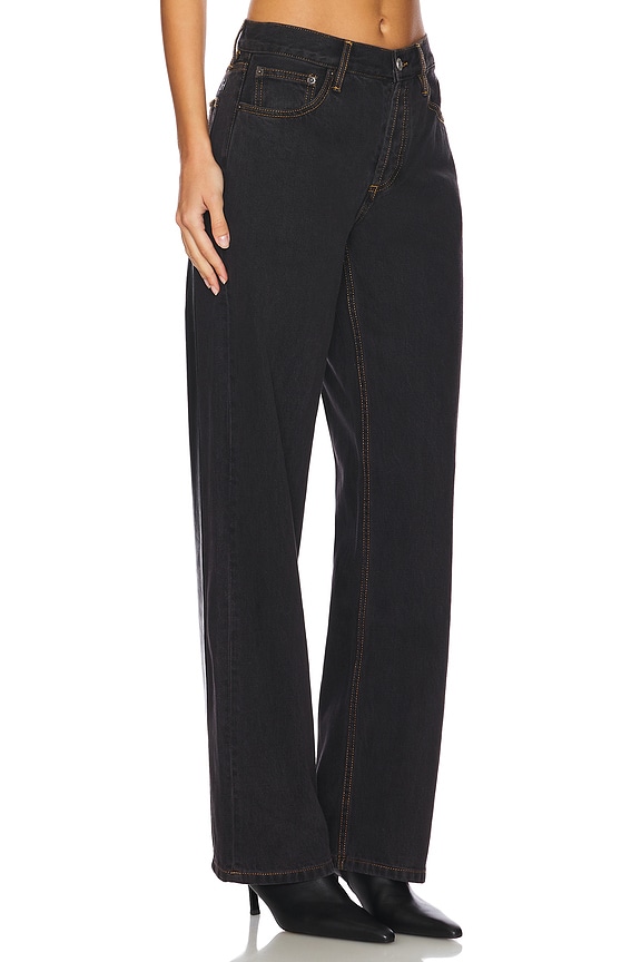 view 2 of 6 PIERNA RECTA LEATHER STRIPE EVERYDAY in Washed Black