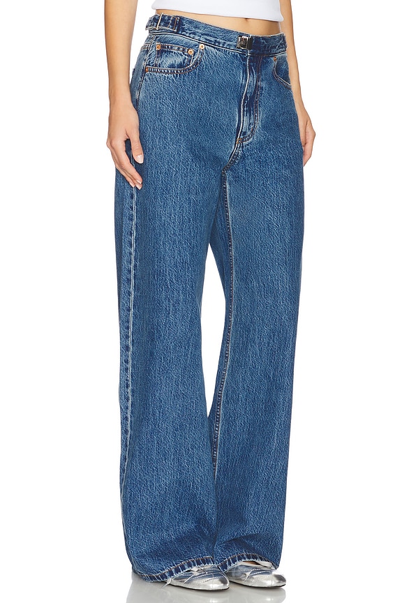 view 2 of 6 Buckle Wide Leg Jeans in Classic Blue