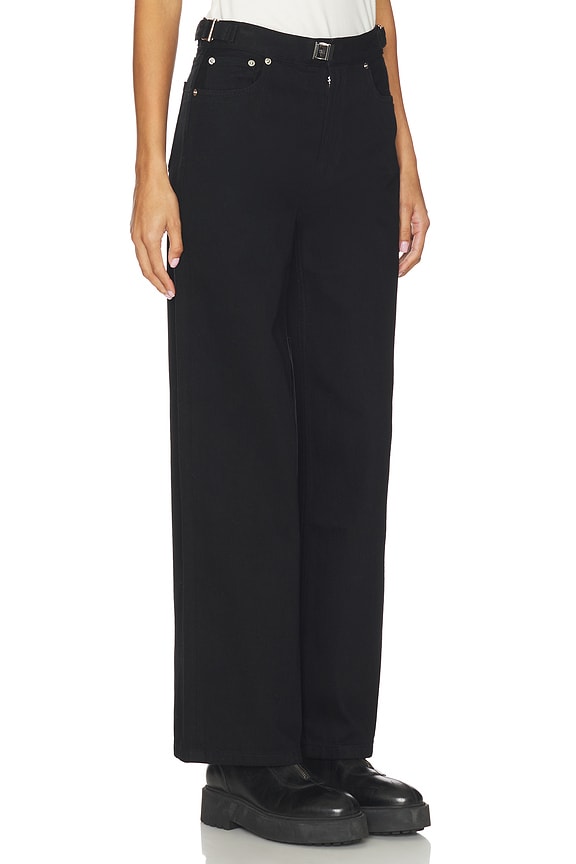 view 2 of 6 Buckle Wide Leg Jeans in Black