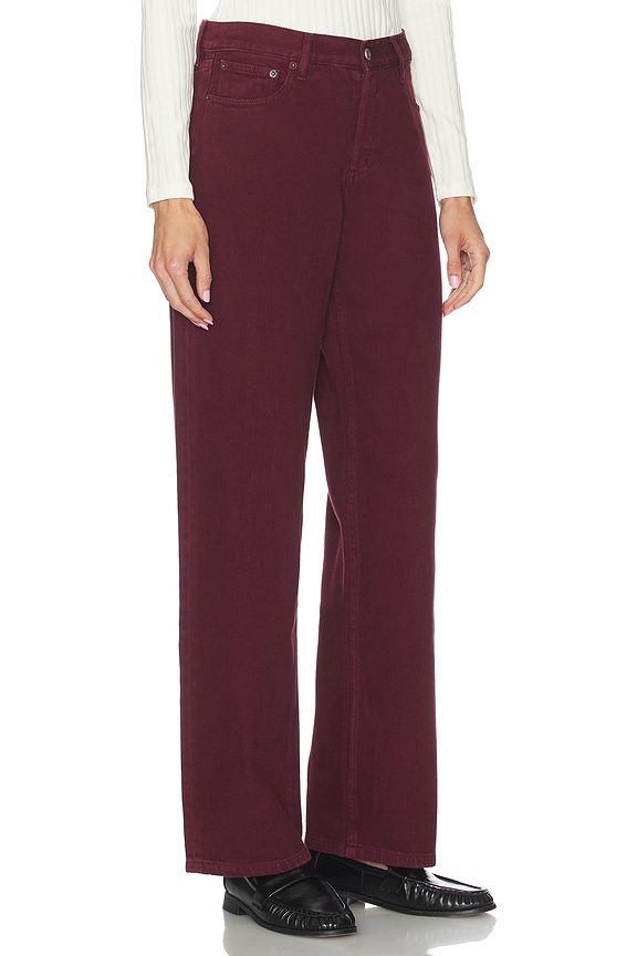 view 2 of 6 Everyday Straight Jeans in Burgundy
