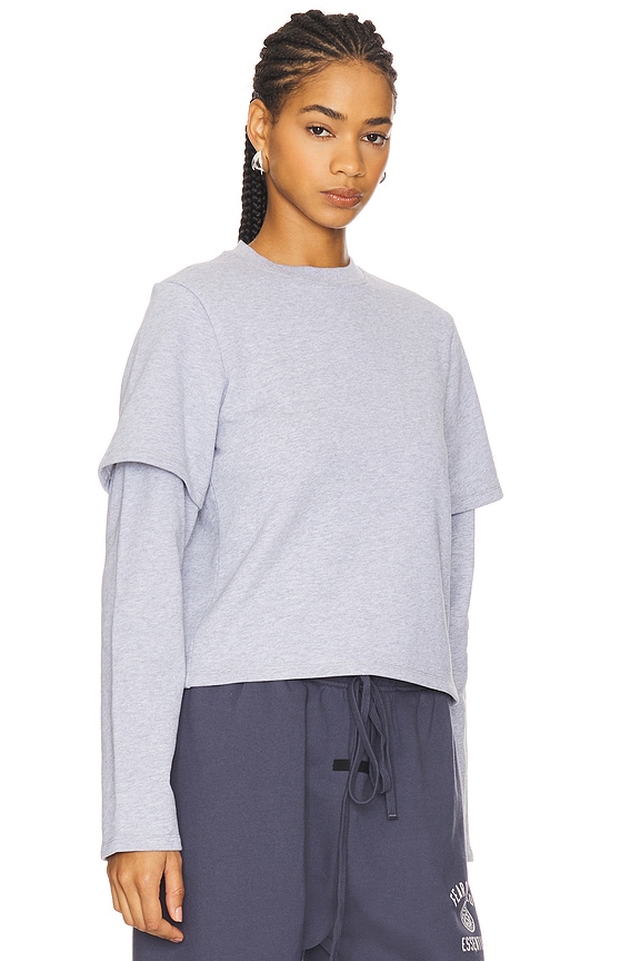 view 2 of 4 2tee Sweatshirt in Heather Grey