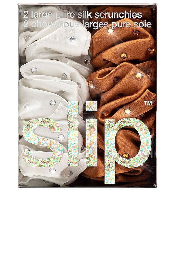 view 2 of 2 Crystal Scrunchie Duo in Star Dust