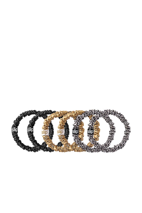 SLIP Skinny Scrunchies Pack of 6 in Multi
