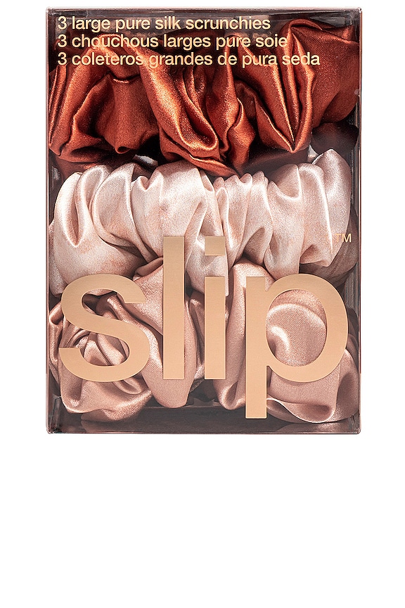 view 2 of 2 Classic Large Scrunchie 3 Pack in Desert Rose