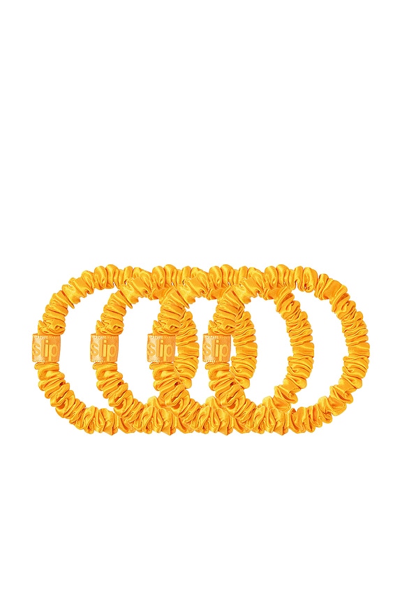 view 2 of 7 CHOUCHOUS SKINNY SCRUNCHIES in Golden