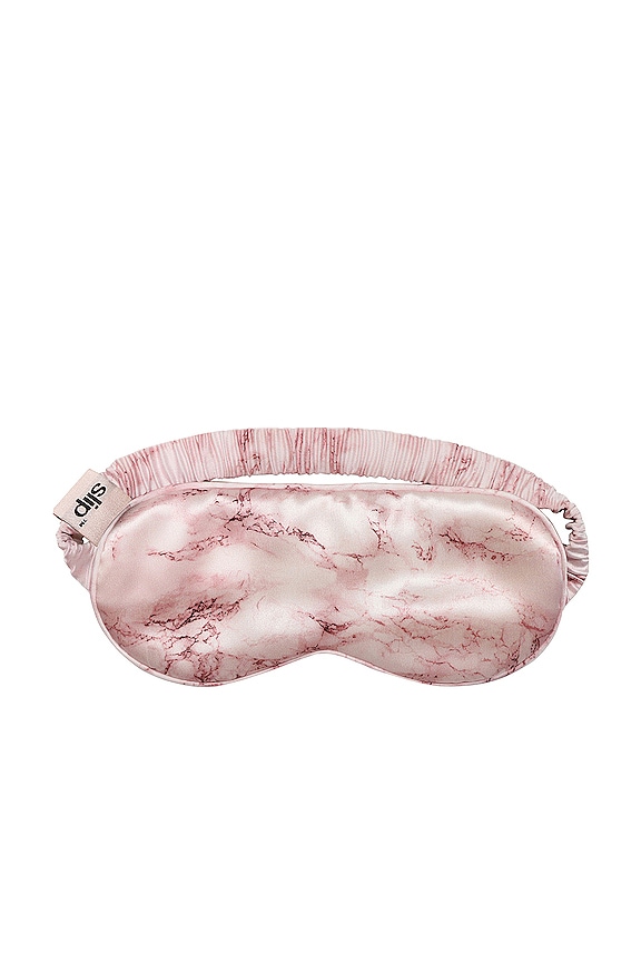 view 1 of 3 Pure Silk Sleep Mask in Pink Marble