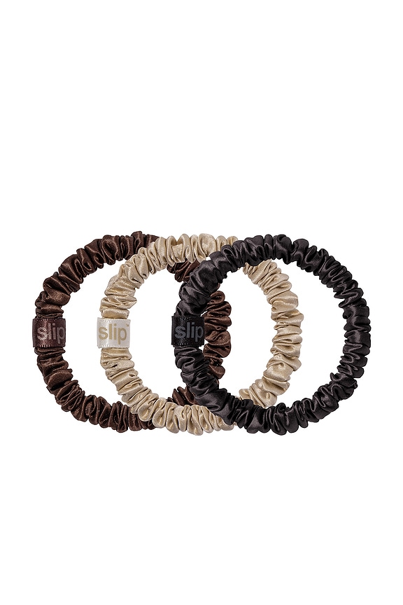 view 2 of 8 ADORNO TRÍO DE COLETEROS DELGADOS SKINNY SCRUNCHIE TRIO ORNAMENT in Betty