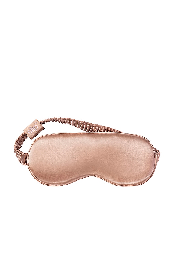 view 2 of 3 Pure Silk Sleep Mask in Rose Gold