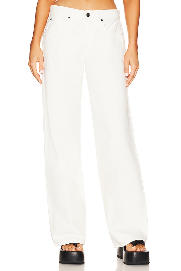 view 1 of 4 JEAN PIERNA ANCHA MICA in White