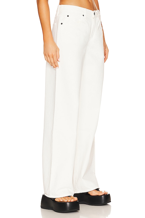 view 2 of 4 JEAN PIERNA ANCHA MICA in White