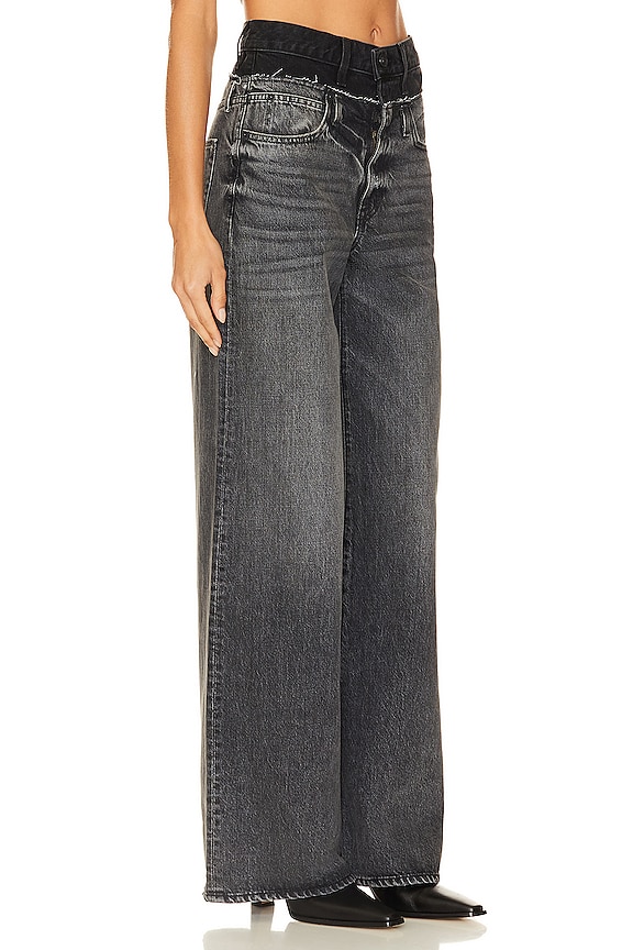 view 2 of 4 Re-worked Double Waist Eva Wide Leg in Shadow Coal