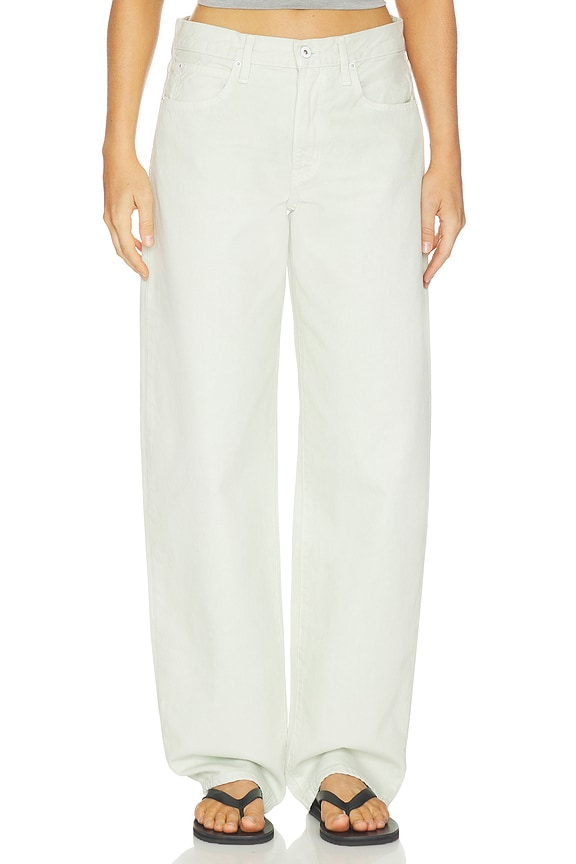 view 1 of 6 Tess Long Jeans in Vintage Aloe Grain