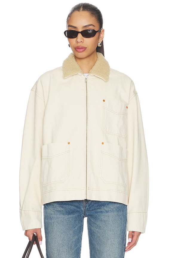 view 2 of 5 Casey Square Worker Jacket in Winter Ecru