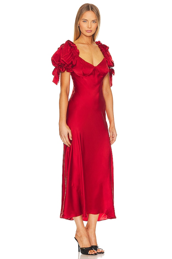 view 2 of 3 The Poet Slip Dress in Rouge