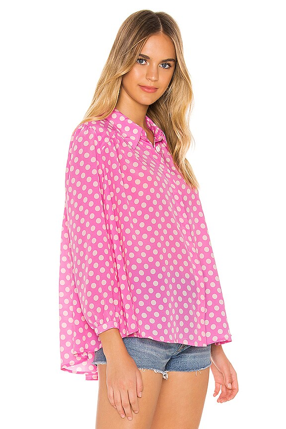view 2 of 4 The Breezy Blouse in Polka Dots