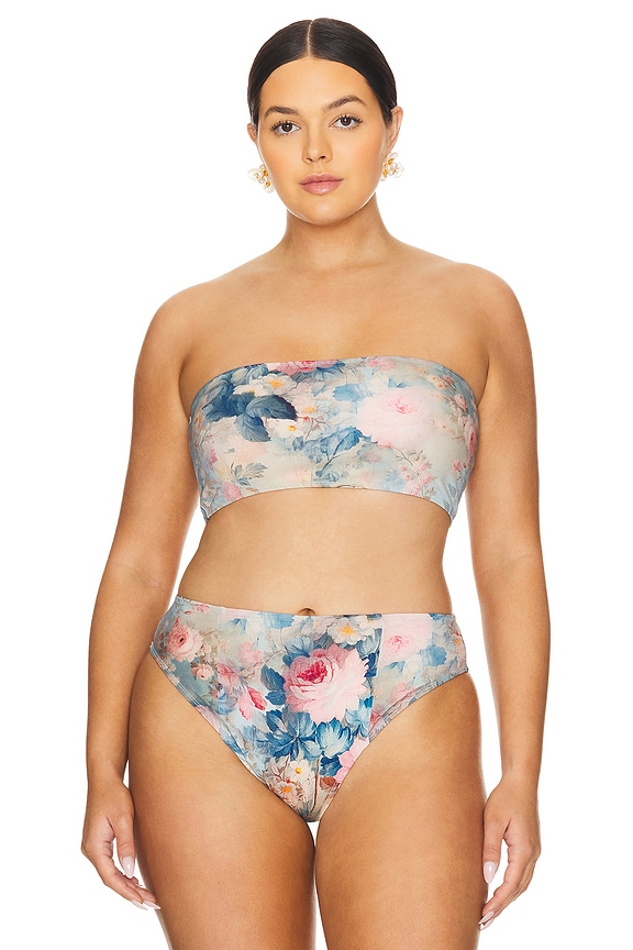 view 2 of 8 The Bandeau Bikini Top in Chateau Paper