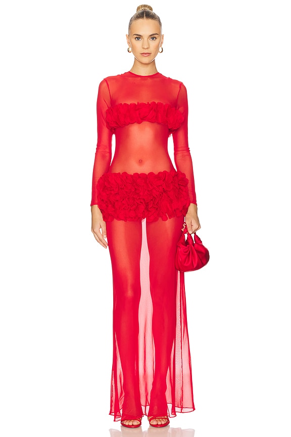 view 1 of 3 ROBE MAXI DRESS in Lollipop Red