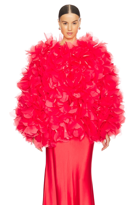 view 2 of 5 Lucia Flower Bomber in Candy Red