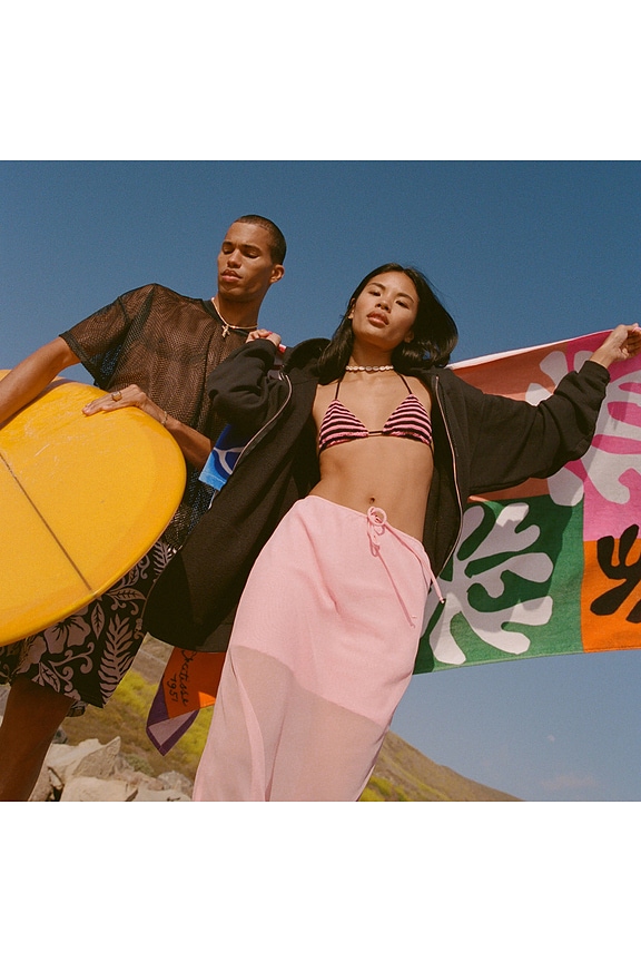 view 2 of 3 Snow Flowers Towel in Multi