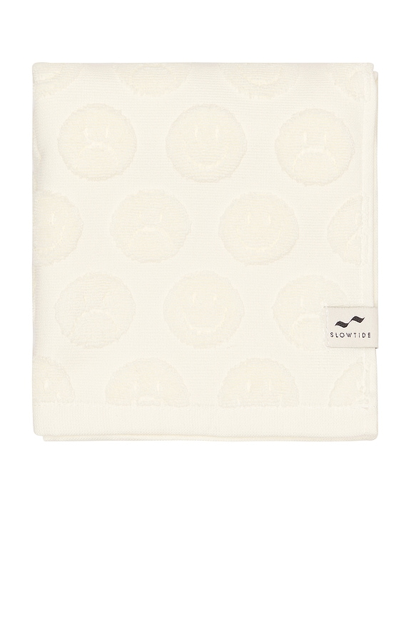 view 2 of 3 TOALLA DE MANOS SAD HAPPY HAND TOWEL in Cream
