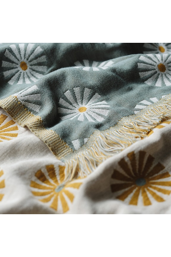 view 2 of 4 Sun Dazed Driftweave Blanket in Green