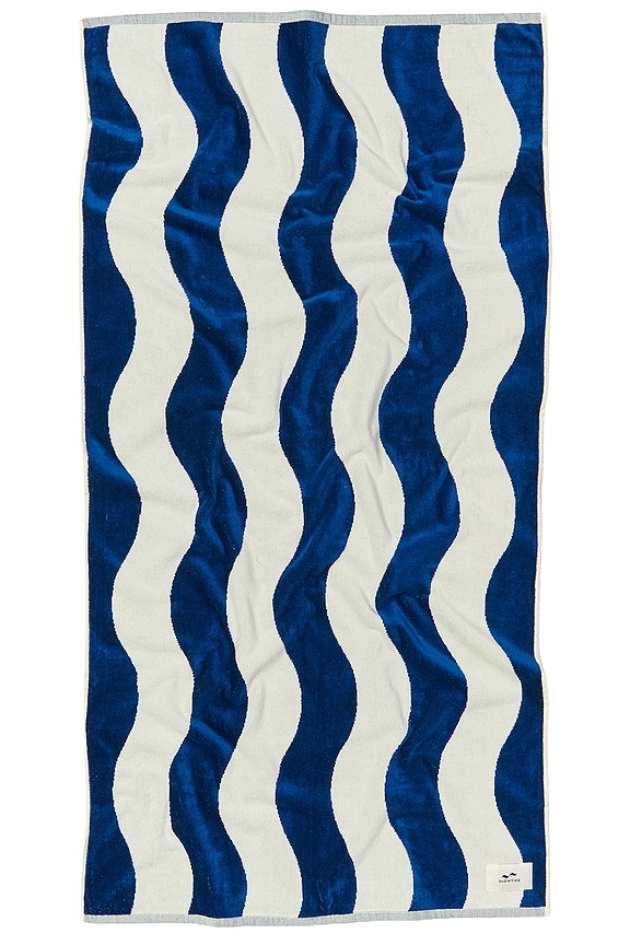 view 1 of 3 SERVIETTE STRIPE TOWEL in Deep Pool