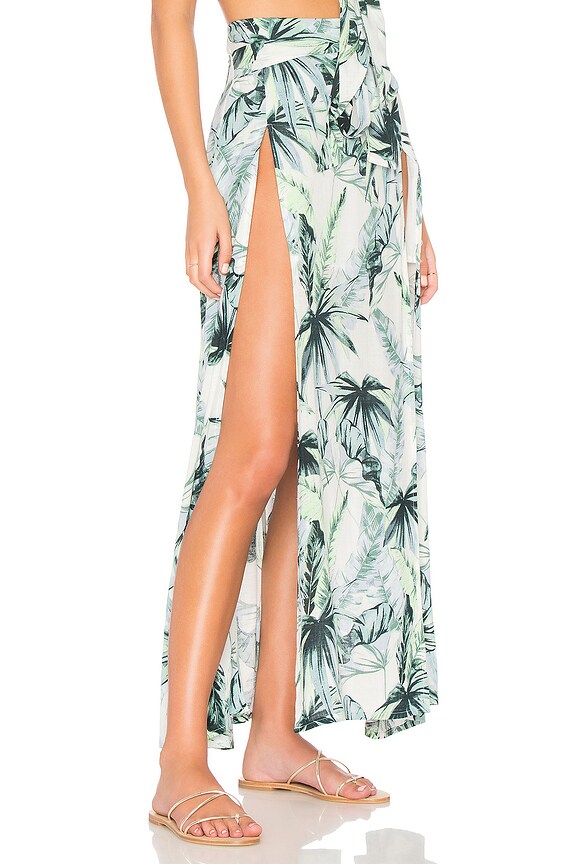 view 2 of 4 Palm Fringed Skirt in Multi