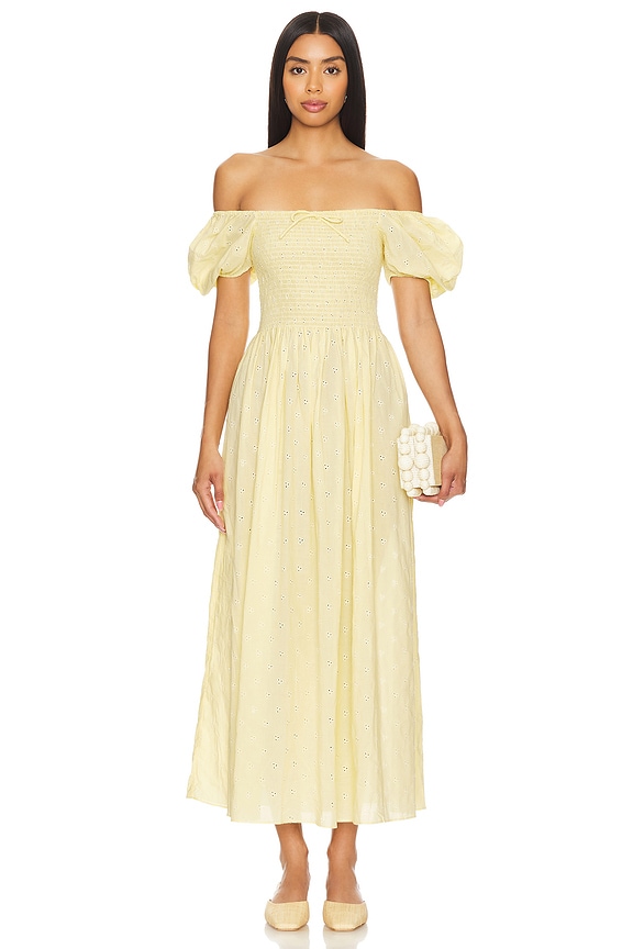 view 2 of 5 The Corrina Dress in Butter Yellow