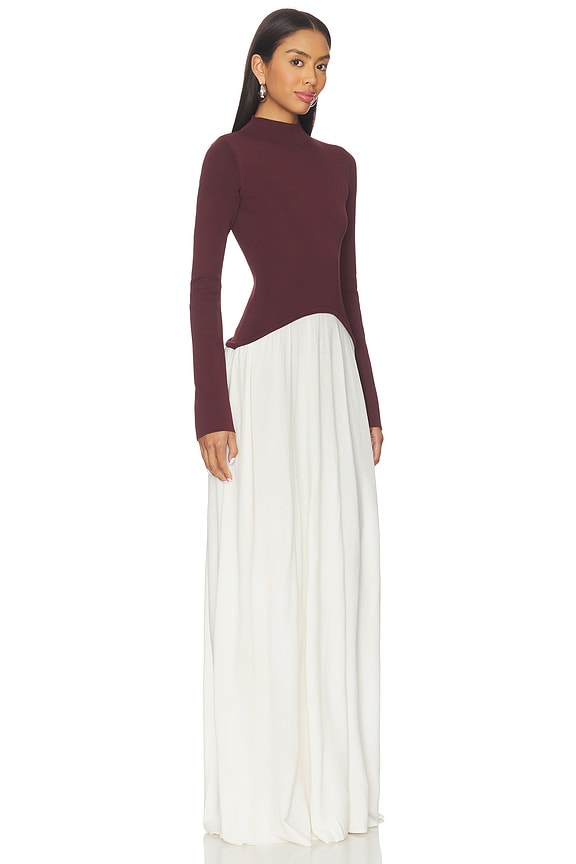 view 2 of 3 MAXIVESTIDO SAGLIO in Raisin Brown