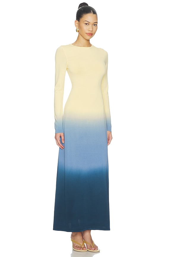 view 2 of 3 The Dora Dress in Danish Butter & Deep Canal