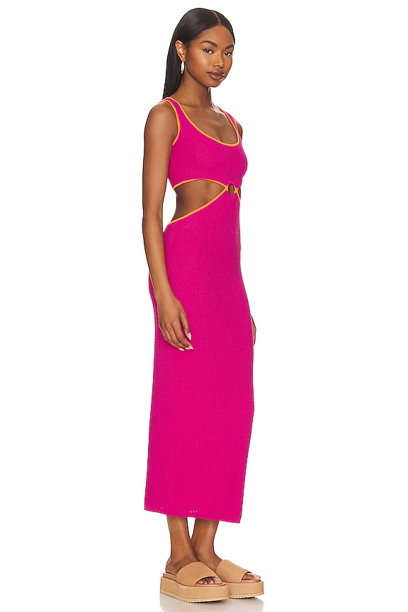 view 2 of 3 ROBE BAILEY in Shocking Pink & Clementine