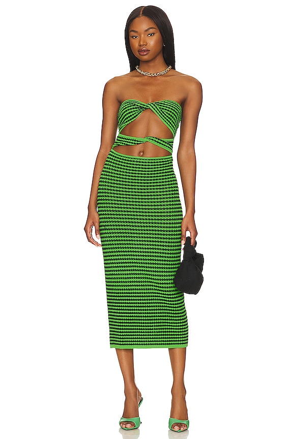 view 1 of 3 ARIANA ツイストワンピース in Parakeet Blackout