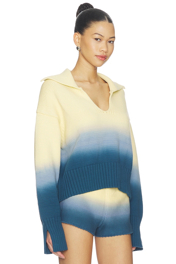 view 2 of 4 The Lola Pullover in Danish Butter & Deep Canal