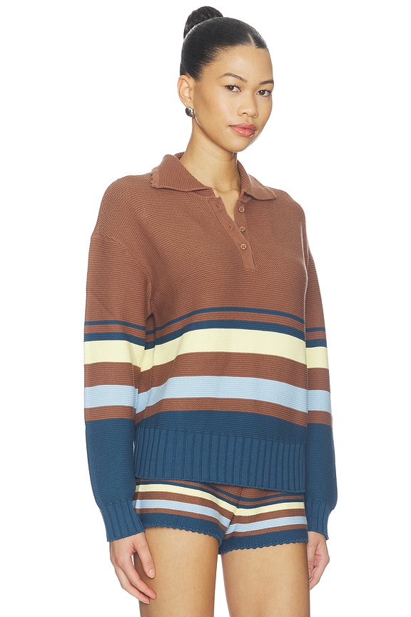 view 2 of 4 The Cleo Pullover in Walnut Wood Copenhagen Multi Stripe