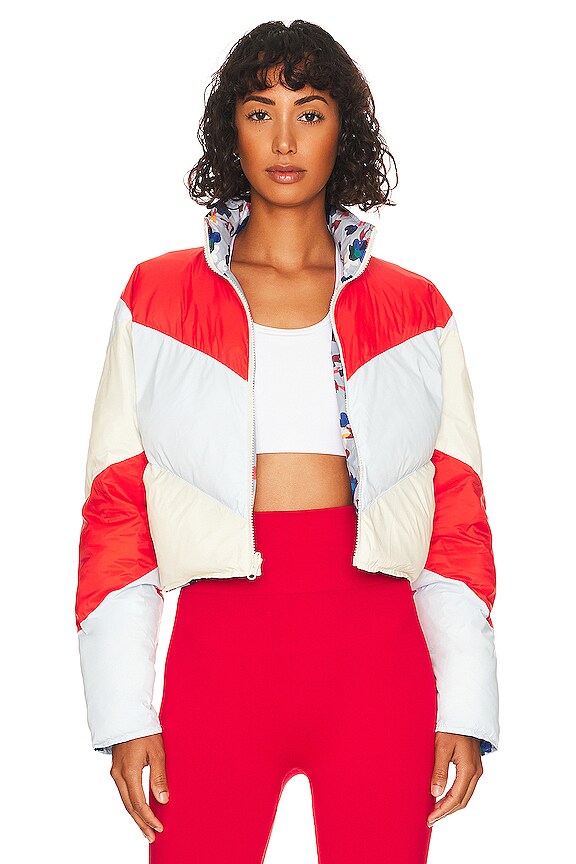 view 1 of 6 The Karter Reversible Jacket in Ice Blue, Eggshell, & Apple Red