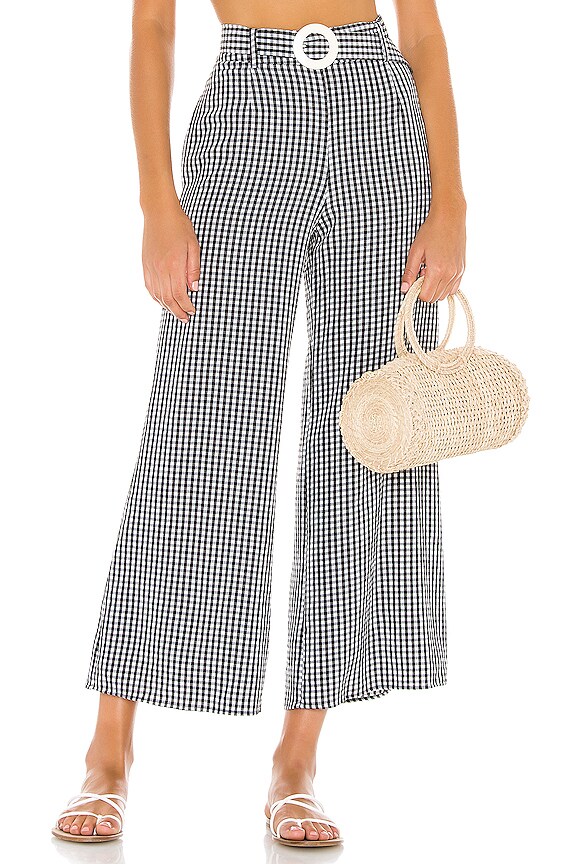 view 1 of 4 Palazzo Pant in Black Gingham